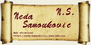 Neda Samouković vizit kartica